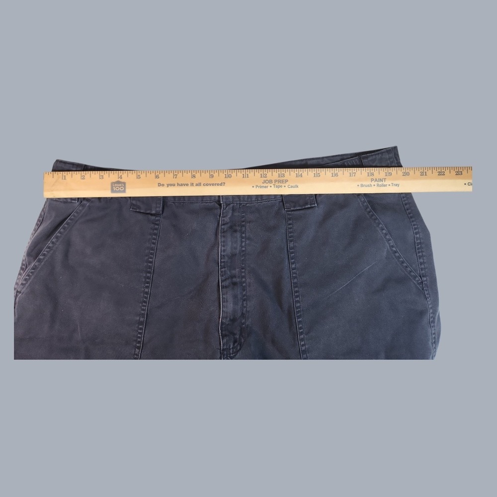 St John's Bay Men's Size 42 Blue Utility Fatigue Shorts Side Elastic Cotton - Picture 4 of 6